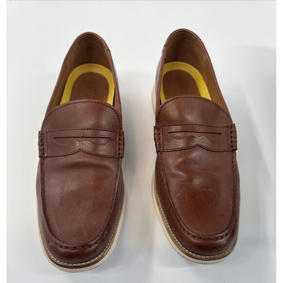 Cole Haan Penny Loafers Mens 13 Brown Leather Boat Shoes Slip On Grand in Box main image 4